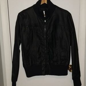 NWOT Faux Leather Bomber